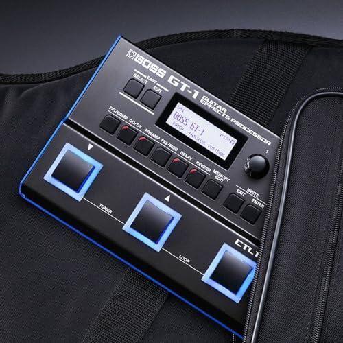 Boss GT-1 Guitar Effects Processor Bundle w/2x Strukture S6P48 Woven Right Angle Patch Cables, 12x Guitar Picks, 9V Power Adapter and Liquid Audio Polishing Cloth - Image 4