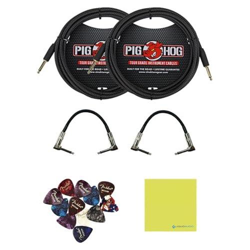 Boss GT-1000 Guitar Effects Processor Bundle w/ 2-Pack Strukture Woven Right Angle Patch Cable, Pig Hog "Black Woven" Instrument Cable, 12-Pack Guitar Pick and Liquid Audio Polishing Cloth - Image 2