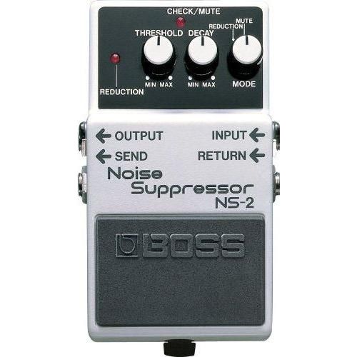 Boss NS-2 Noise Suppressor Pedal Bundle w/2x Strukture S6P48 Woven Right Angle Patch Cables, 12x Guitar Picks, 9V Power Adapter and Liquid Audio Polishing Cloth - Image 2