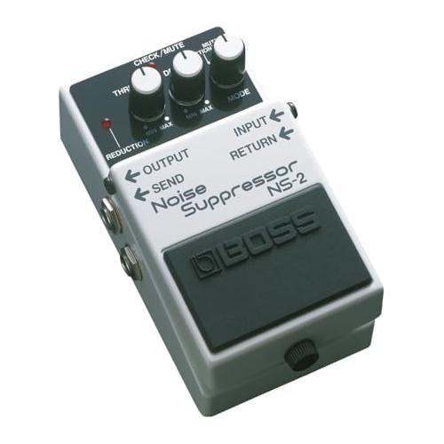 Boss NS-2 Noise Suppressor Pedal Bundle w/2x Strukture S6P48 Woven Right Angle Patch Cables, 12x Guitar Picks, 9V Power Adapter and Liquid Audio Polishing Cloth - Image 3