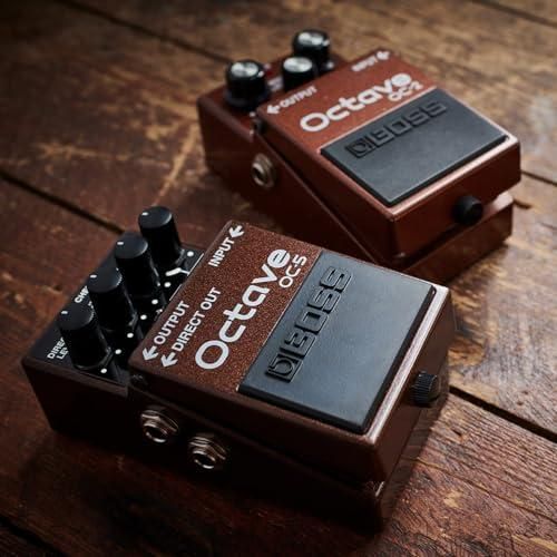 Boss OC-5 Octave Pedal Bundle w/ 2-Pack Strukture S6P48 Woven Right Angle Patch Cable, 12-Pack Guitar Pick and Liquid Audio Polishing Cloth - Image 4