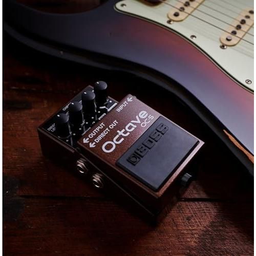 Boss OC-5 Octave Pedal Bundle w/ 2-Pack Strukture S6P48 Woven Right Angle Patch Cable, 12-Pack Guitar Pick and Liquid Audio Polishing Cloth - Image 5