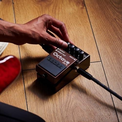 Boss OC-5 Octave Pedal Bundle w/ 2-Pack Strukture S6P48 Woven Right Angle Patch Cable, 12-Pack Guitar Pick and Liquid Audio Polishing Cloth - Image 6
