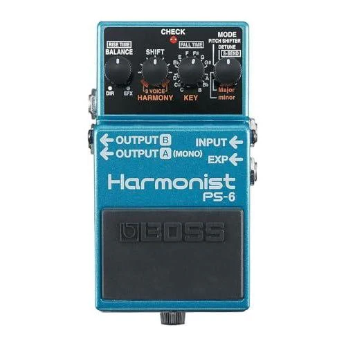 Boss PS-6 Harmonist Pedal Bundle w/ 2-Pack Strukture S6P48 Woven Right Angle Patch Cable, Pig Hog PCH10BK "Black Woven" Instrument Cable, 12-Pack Guitar Pick and Liquid Audio Polishing Cloth - Image 3