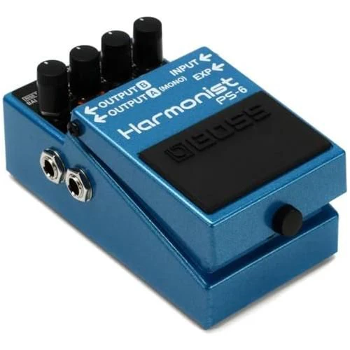 Boss PS-6 Harmonist Pedal Bundle w/ 2-Pack Strukture S6P48 Woven Right Angle Patch Cable, Pig Hog PCH10BK "Black Woven" Instrument Cable, 12-Pack Guitar Pick and Liquid Audio Polishing Cloth - Image 6