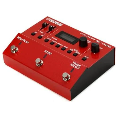 Boss RC-500 Loop Station Bundle w/ 2-Pack S6P48 Woven Right Angle Patch Cable, Pig Hog "Black Woven" Instrument Cable, 12-Pack Guitar Pick, 9V Power Adapter & Liquid Audio Polishing Cloth - Image 4