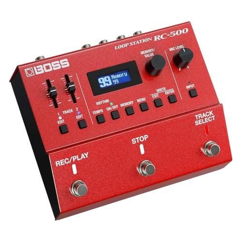 Boss RC-500 Loop Station Bundle w/ 2-Pack S6P48 Woven Right Angle Patch Cable, Pig Hog "Black Woven" Instrument Cable, 12-Pack Guitar Pick, 9V Power Adapter & Liquid Audio Polishing Cloth - Image 6