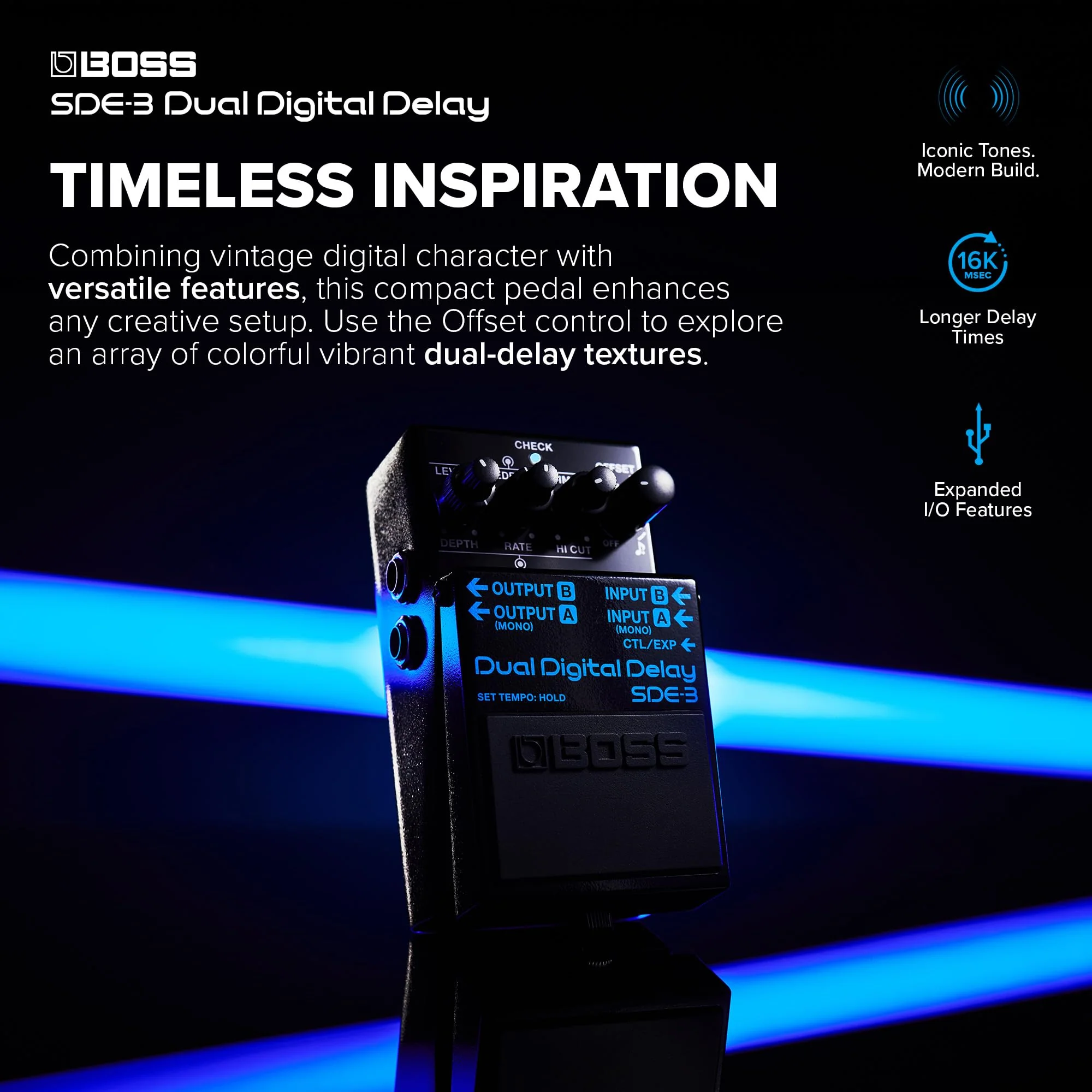 Boss SDE-3 Dual Digital Delay Pedal - Image 3