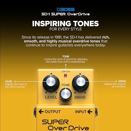 BOSS WAZA Craft Super Overdrive Guitar Pedal (SD-1W) - Image 5