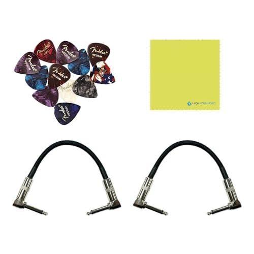 Boss TU-3S Chromatic Tuner Pedal Bundle w/2x Strukture S6P48 Woven Right Angle Patch Cables, 12x Guitar Picks and Liquid Audio Polishing Cloth - Image 6