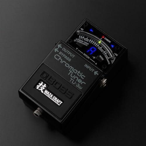 Boss TU-3W Waza Craft Chromatic Tuner with Bypass Bundle w/2x Strukture S6P48 Woven Right Angle Patch Cables, 12x Guitar Picks and Liquid Audio Polishing Cloth - Image 4