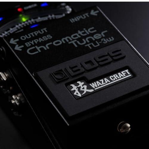 Boss TU-3W Waza Craft Chromatic Tuner with Bypass Bundle w/2x Strukture S6P48 Woven Right Angle Patch Cables, 12x Guitar Picks and Liquid Audio Polishing Cloth - Image 5
