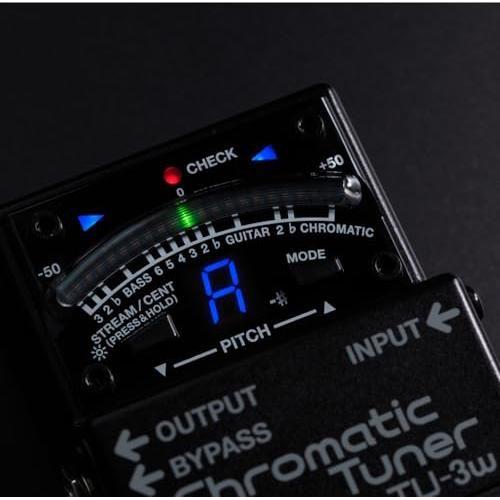 Boss TU-3W Waza Craft Chromatic Tuner with Bypass Bundle w/2x Strukture S6P48 Woven Right Angle Patch Cables, 12x Guitar Picks and Liquid Audio Polishing Cloth - Image 6
