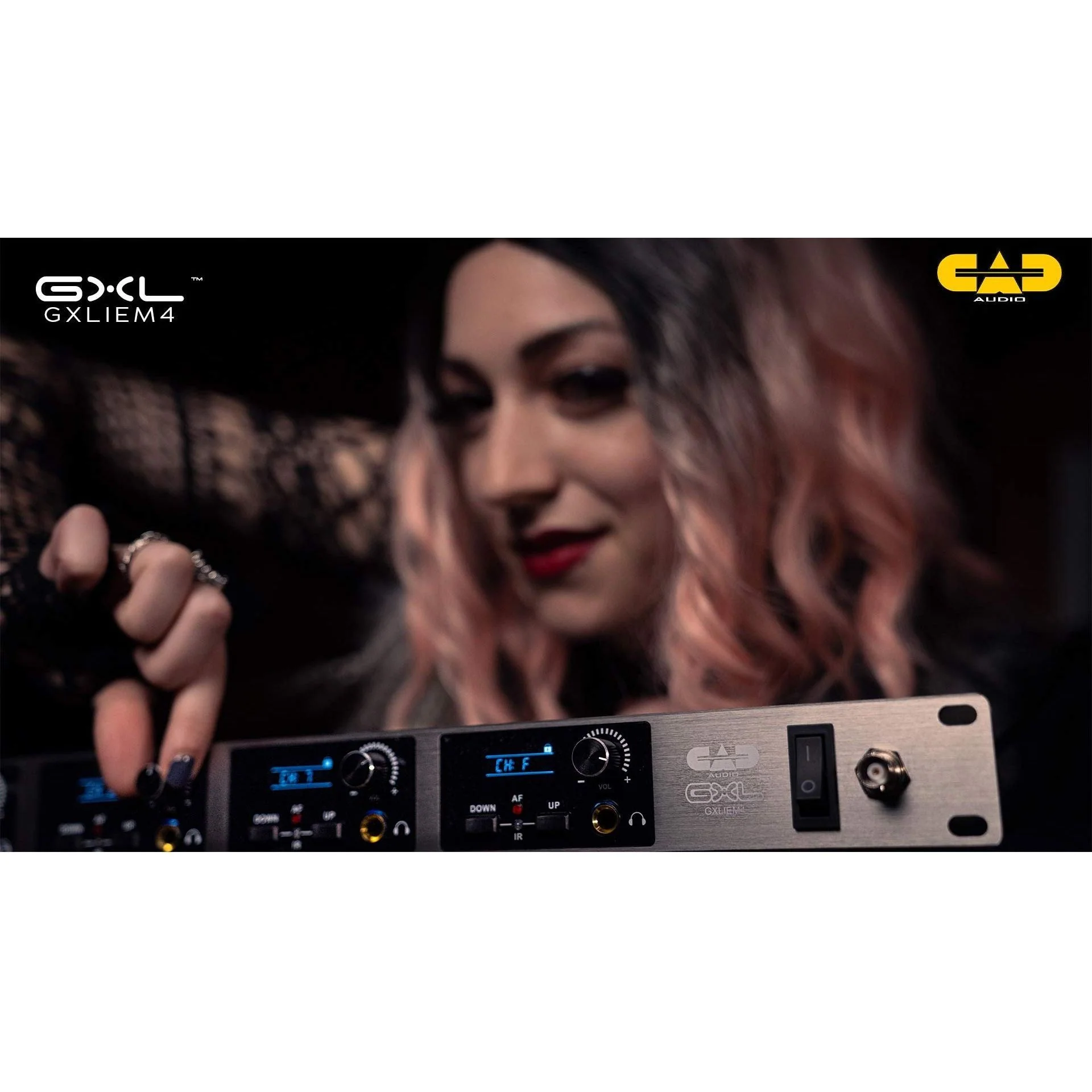 CAD Audio GXLIEM4 Frequency Agile Wireless In Ear Monitor System -Four discrete mixes - includes 4 MEB1 Earbuds, 4 Bodypack Receivers, Rack Mount Ears and Antenna Relocation Kit ,Black - Image 6