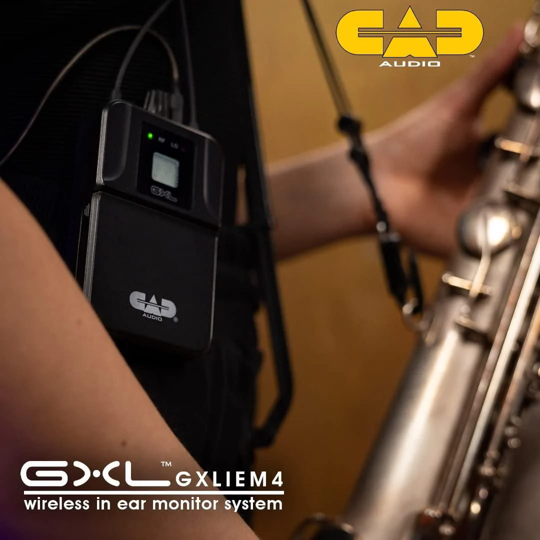 CAD Audio GXLIEM4 Frequency Agile Wireless In Ear Monitor System -Four discrete mixes - includes 4 MEB1 Earbuds, 4 Bodypack Receivers, Rack Mount Ears and Antenna Relocation Kit ,Black - Image 8