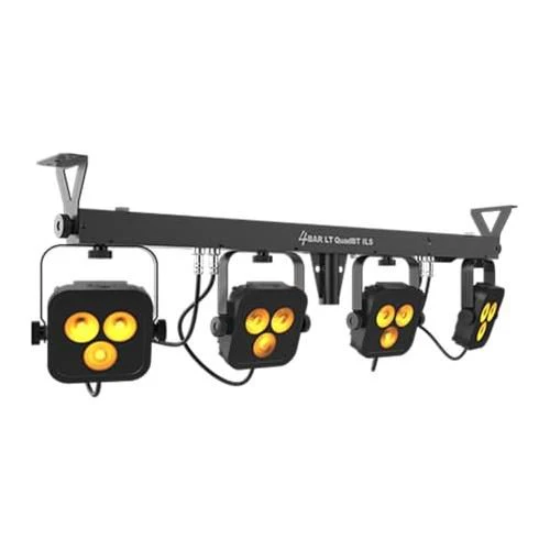 Chauvet 4BAR LT QuadBT ILS Portable Wash Lighting System Bundle w/Pig Hog PHDMX10 Lighting Cable and Liquid Audio Polishing Cloth - Image 4