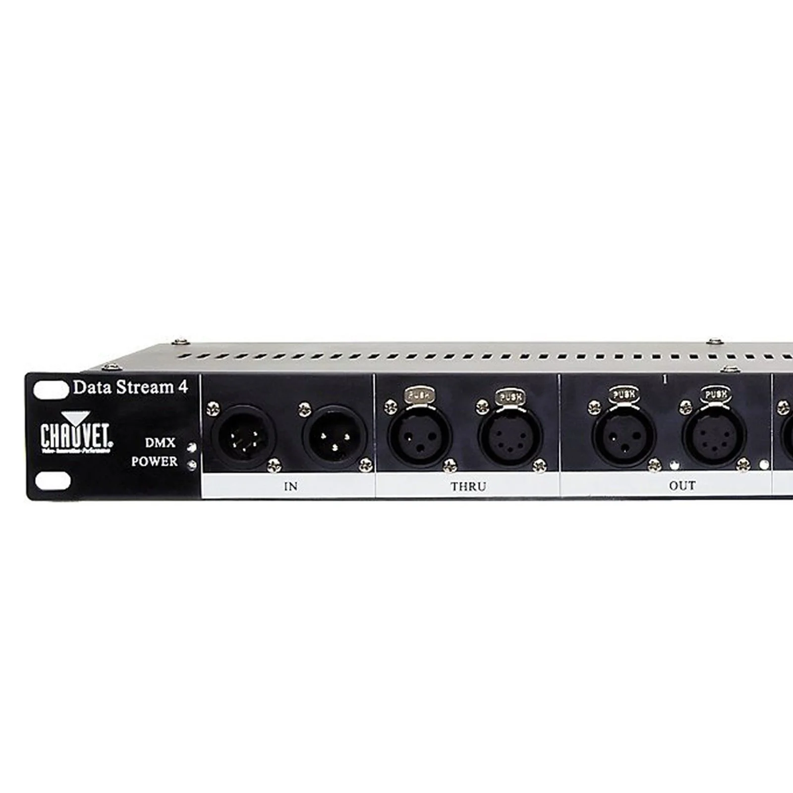CHAUVET DJ Data Stream 4 Universal DMX-512 Optical Splitter w/4 Outputs from Single Input, Black - Image 4