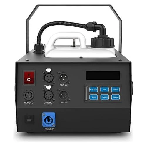 Chauvet H2000 Hurricane 2000 High-volume Fog Machine Bundle w/Pig Hog PHDMX10 Lighting Cable and Liquid Audio Polishing Cloth - Image 4