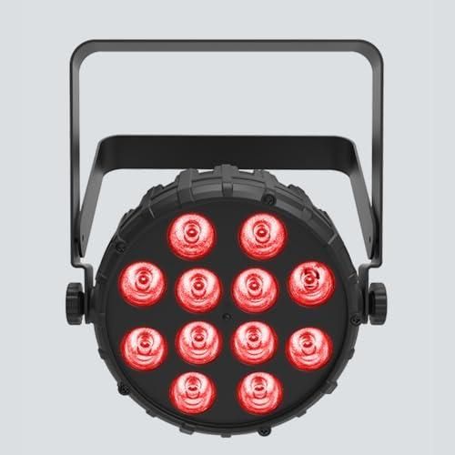 Chauvet SlimPAR T12BT Compact Wash Light Bundle w/Pig Hog PHDMX10 Lighting Cable and Liquid Audio Polishing Cloth - Image 3