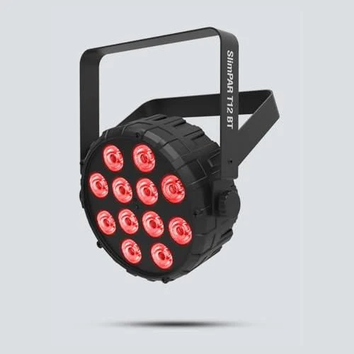 Chauvet SlimPAR T12BT Compact Wash Light Bundle w/Pig Hog PHDMX10 Lighting Cable and Liquid Audio Polishing Cloth - Image 5
