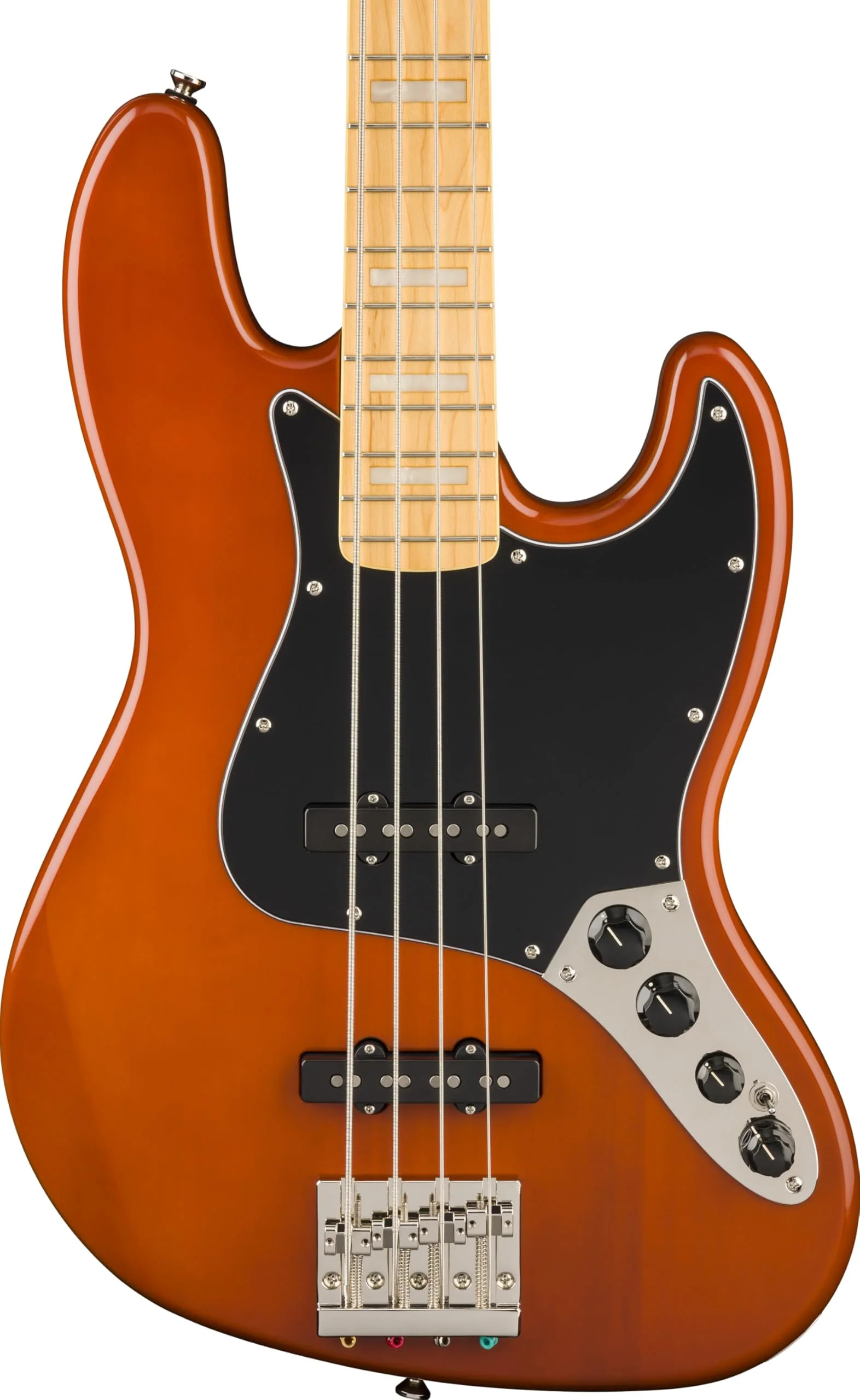 Classic Vibe Active '70s Jazz Bass, Maple Fingerboard, Black Pickguard, Mocha - Image 2