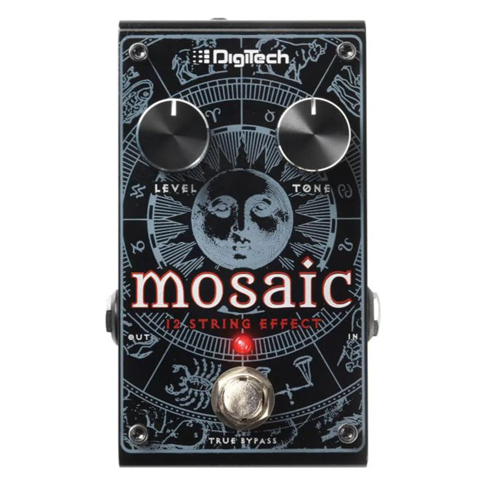 DigiTech Mosaic Polyphonic 12-string Effect Pedal Bundle w/ 2-Pack Strukture S6P48 Woven Right Angle Patch Cable, 12-Pack Guitar Pick and Liquid Audio Polishing Cloth - Image 6