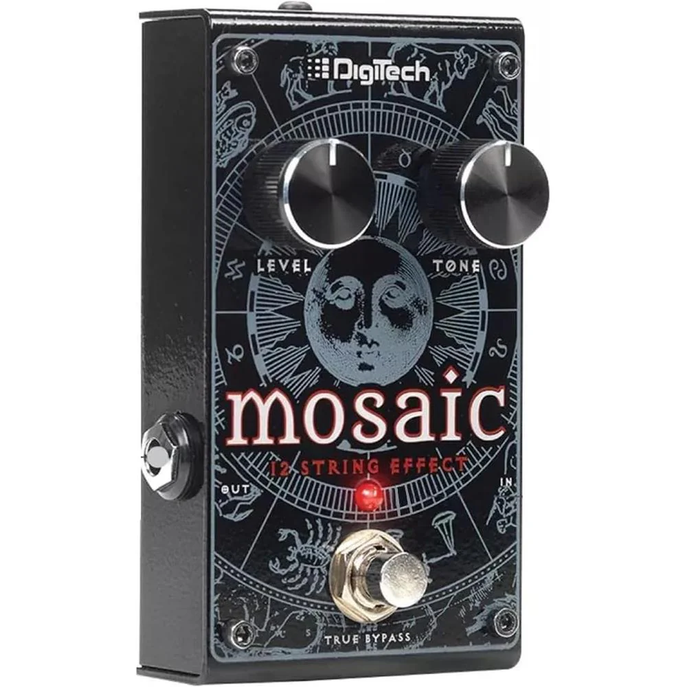 DigiTech Mosaic Polyphonic 12-string Effect Pedal Bundle w/ 2-Pack Strukture S6P48 Woven Right Angle Patch Cable, 12-Pack Guitar Pick and Liquid Audio Polishing Cloth - Image 7