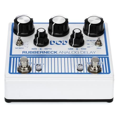 DigiTech Rubberneck Analog Delay Effect Pedal Bundle w/ 2-Pack Strukture Cable, 12-Pack Guitar Pick and Liquid Audio Polishing Cloth - Image 4