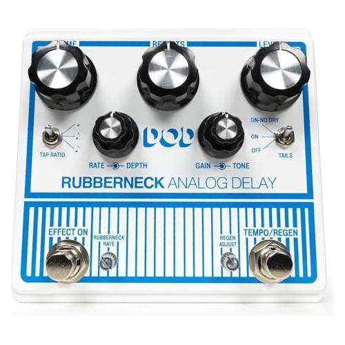 DigiTech Rubberneck Analog Delay Effect Pedal Bundle w/ 2-Pack Strukture Cable, 12-Pack Guitar Pick and Liquid Audio Polishing Cloth - Image 5