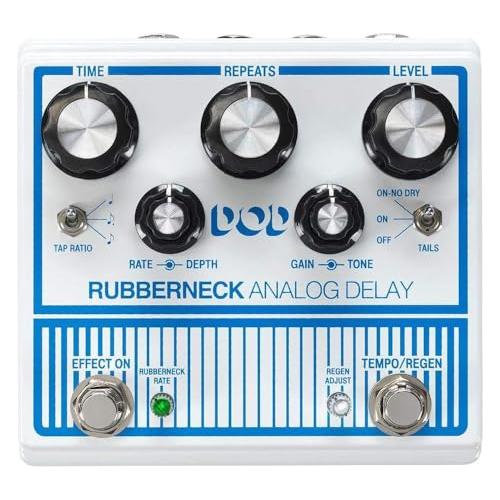 DigiTech Rubberneck Analog Delay Effect Pedal Bundle w/ 2-Pack Strukture Cable, 12-Pack Guitar Pick and Liquid Audio Polishing Cloth - Image 7