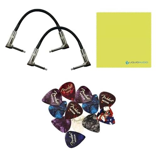 DigiTech Whammy DT Drop Tune Guitar Effects Pedal Bundle w/2x Strukture S6P48 Woven Right Angle Patch Cables, 12x Guitar Picks and Liquid Audio Polishing Cloth - Image 5