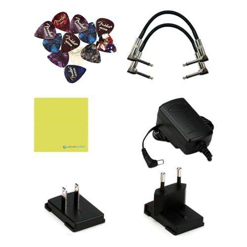 Digitech WHAMMY Whammy Pitch Bending Effects Pedal Bundle w/2x Strukture S6P48 Woven Right Angle Patch Cables, 12x Guitar Picks and Liquid Audio Polishing Cloth - Image 8