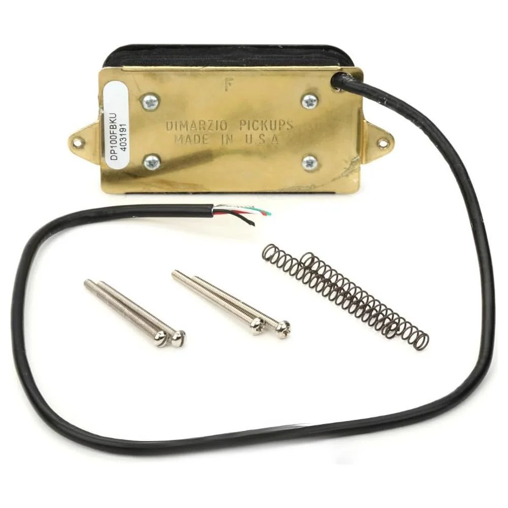 DiMarzio DP100FBK Super Distortion F-Spaced Humbucker Pickup, Black Bundle w/ 12x Fender Guitar Picks and Liquid Audio Polishing Cloth - Image 2