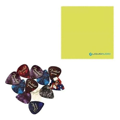 DiMarzio DP122BK Model P for Fender Bass Pickup Black Bundle w/ 12x Fender Guitar Picks and Liquid Audio Polishing Cloth - Image 5