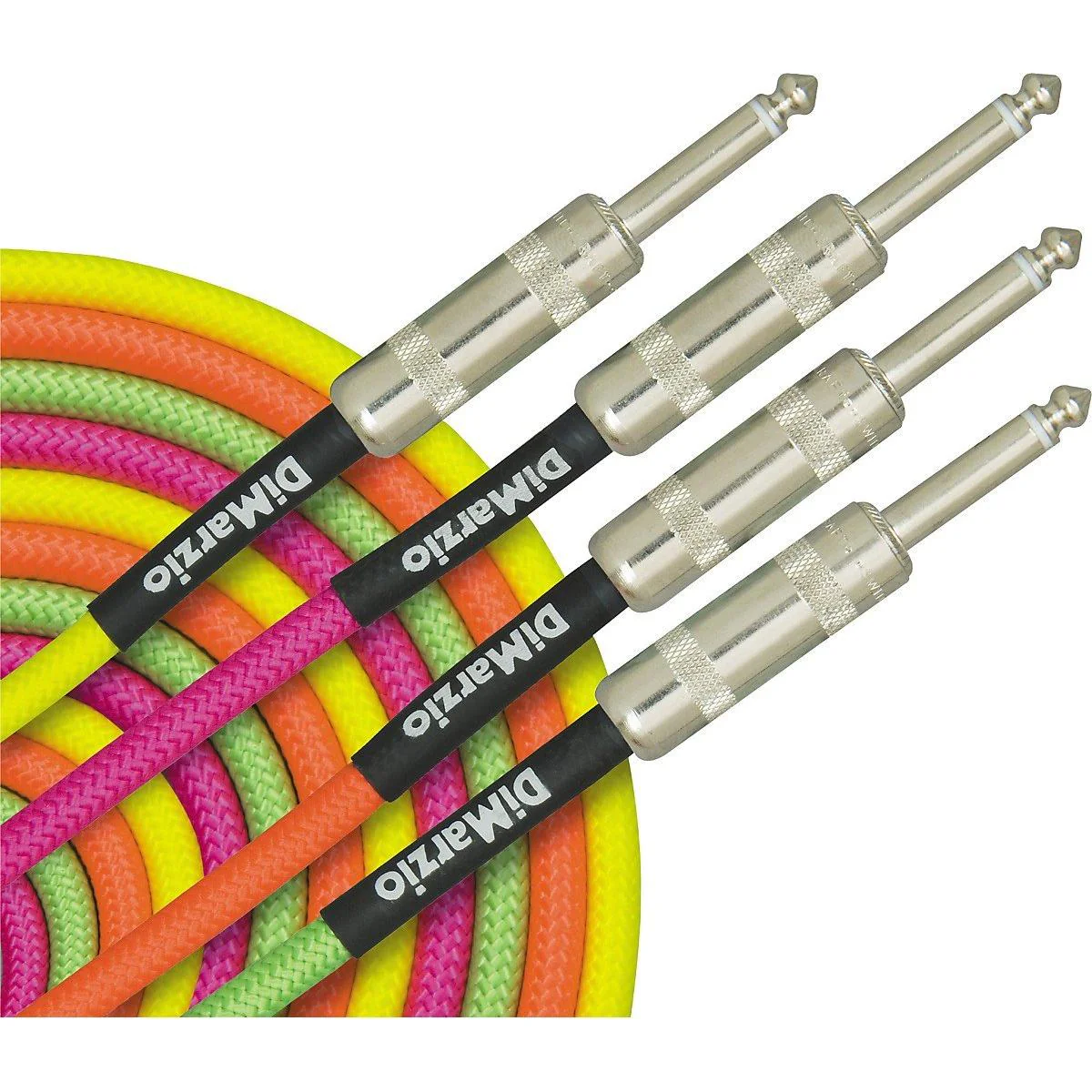 DiMarzio EP1718SSPK Braided Instrument Cable - Straight to Straight with Switchcraft Connectors - 18 Foot Neon Pink - Image 2