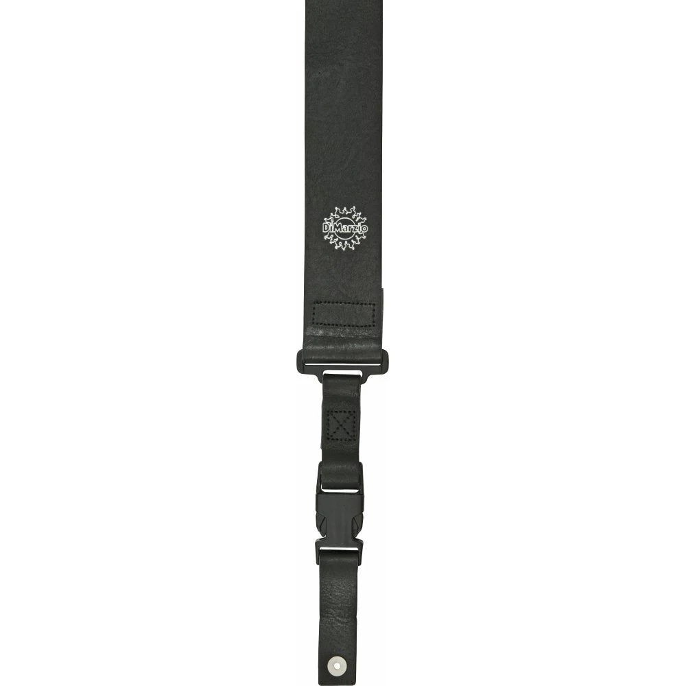 DiMarzio DD2420BK ClipLock Deluxe Italian Leather Strap Black 2" - Image 6