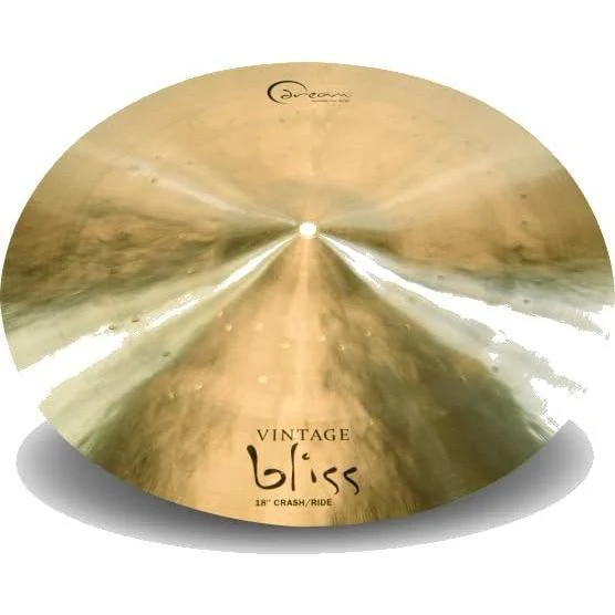 Dream Cymbals and Gongs VBCRRI18 Vintage Bliss Crash/Ride 18" Cymbal Bundle w/Liquid Audio Polishing Cloth - Image 2