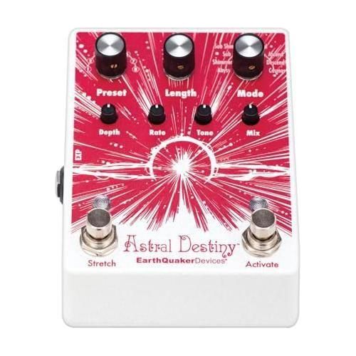 EarthQuaker Devices Astral Destiny An Octal Octave Reverberation Odyssey Bundle w/2x Strukture S6P48 Woven Right Angle Patch Cables, 12x Guitar Picks and Liquid Audio Polishing Cloth - Image 5