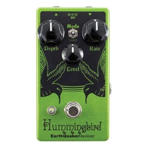 EarthQuaker Devices Hummingbird V4 Repeat Percussions Tremolo Pedal Bundle w/2x Strukture S6P48 Woven Right Angle Patch Cables, 12x Guitar Picks and Liquid Audio Polishing Cloth - Image 3