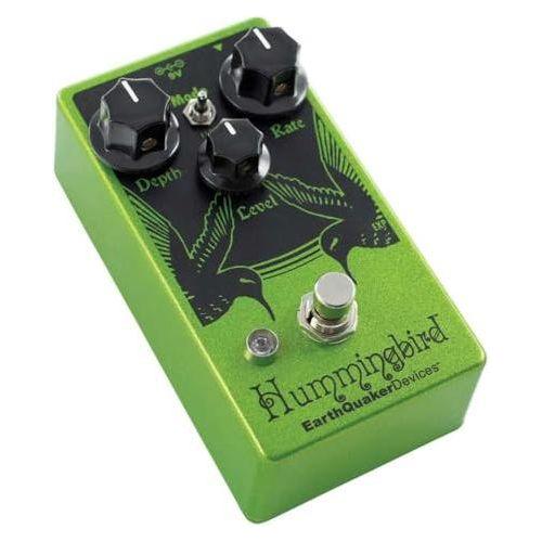 EarthQuaker Devices Hummingbird V4 Repeat Percussions Tremolo Pedal Bundle w/2x Strukture S6P48 Woven Right Angle Patch Cables, 12x Guitar Picks and Liquid Audio Polishing Cloth - Image 4
