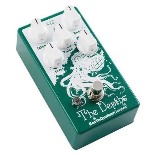 EarthQuaker Devices The Depths®Analog Optical Vibe Machine Bundle w/2x Strukture S6P48 Woven Right Angle Patch Cables, 12x Guitar Picks and Liquid Audio Polishing Cloth - Image 3