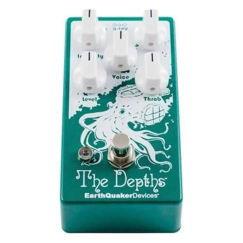 EarthQuaker Devices The Depths®Analog Optical Vibe Machine Bundle w/2x Strukture S6P48 Woven Right Angle Patch Cables, 12x Guitar Picks and Liquid Audio Polishing Cloth - Image 4