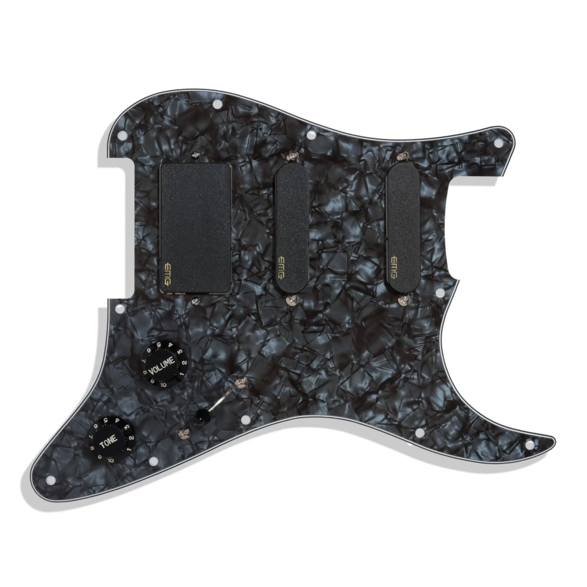 EMG SL20 Steve Lukather Signature Pre-wired Pickguard, Black Bundle w/ 12-Pack Guitar Pick and Liquid Audio Polishing Cloth - Image 3