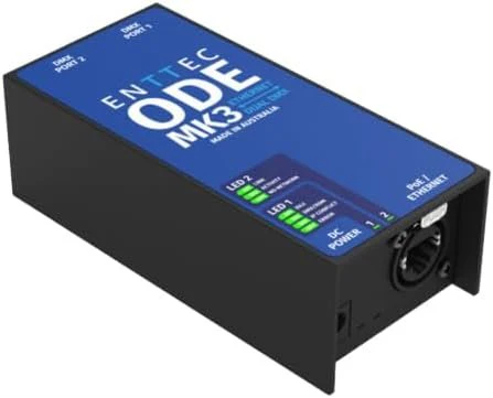 Enttec 70407 ODE MK3 Two-Universe Bidirectional DMX Ethernet Gateway Bundle w/3-Pin DMX Lighting Cable and Liquid Audio Polishing Cloth - Image 5