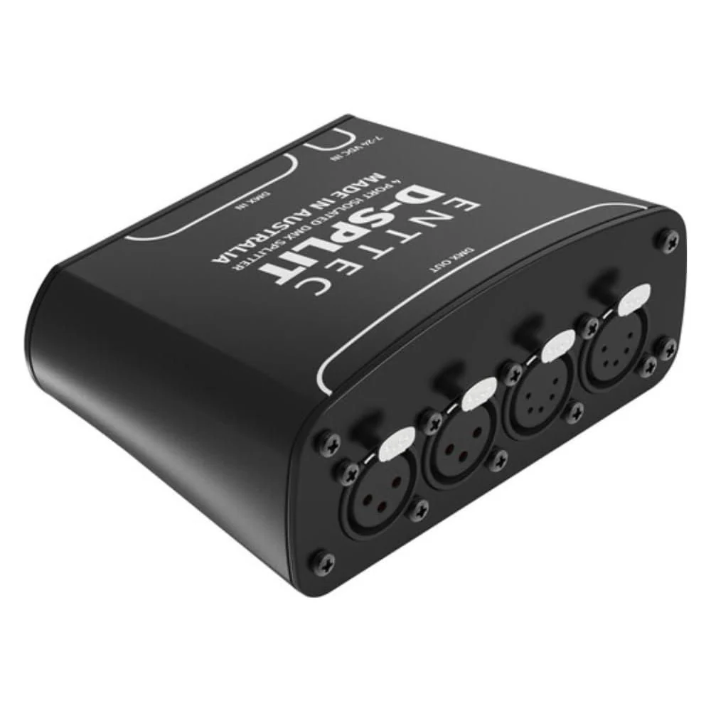 Enttec 70578 D-Split DMX 4 Port Isolated Splitter/Isolator (3/5-Pin) Bundle w/DMX Adapter 5 Pin(M) to 3 Pin(F) XLR and Liquid Audio Polishing Cloth - Image 2