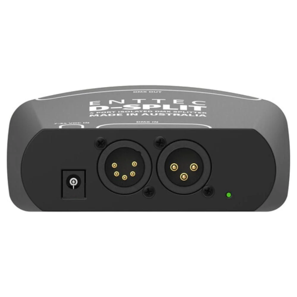 Enttec 70578 D-Split DMX 4 Port Isolated Splitter/Isolator (3/5-Pin) Bundle w/DMX Adapter 5 Pin(M) to 3 Pin(F) XLR and Liquid Audio Polishing Cloth - Image 4