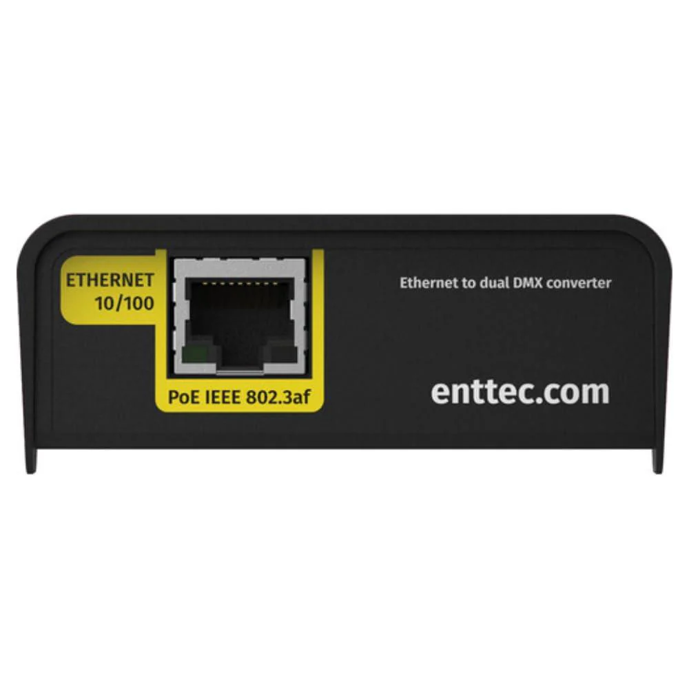 Enttec 71030 DIN Ethergate POE Dual Universe Ethernet to Dual DMX RDM Converter Bundle w/DMX 3-Pin Lighting Cable and Liquid Audio Polishing Cloth - Image 4