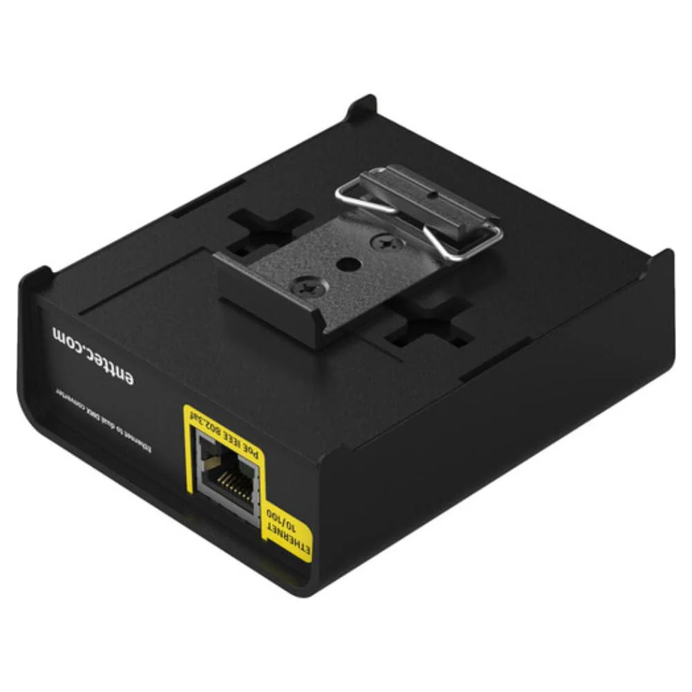 Enttec 71030 DIN Ethergate POE Dual Universe Ethernet to Dual DMX RDM Converter Bundle w/DMX 3-Pin Lighting Cable and Liquid Audio Polishing Cloth - Image 8
