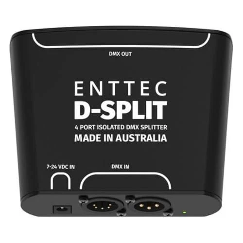 Enttec D-Split 70579 DMX 4 Port Isolated Splitter/Isolator (5-Pin) Bundle w/3-Pin DMX Lighting Cable and Liquid Audio Polishing Cloth - Image 3
