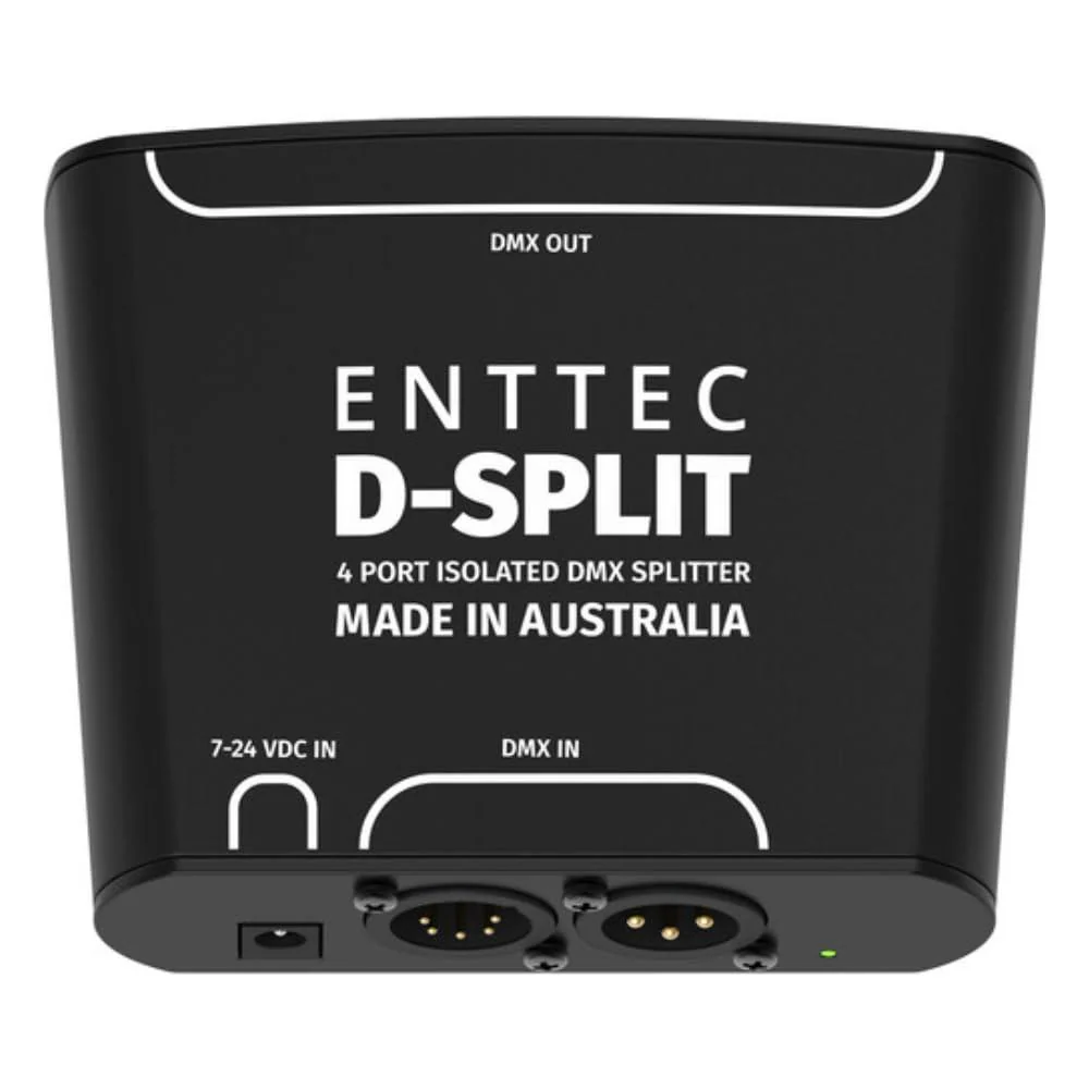 Enttec D-Split 70579 DMX 4 Port Isolated Splitter/Isolator (5-Pin) Bundle w/DMX Adapter 5 Pin(M) to 3 Pin(F) XLR and Liquid Audio Polishing Cloth - Image 3